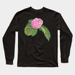 PINK ROSE IN WATERCOLOR Long Sleeve T-Shirt